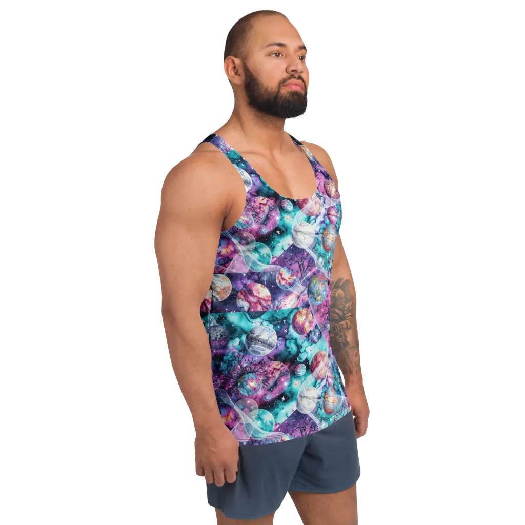 Celestial Menagerie on Men's Tank Top — Right Front