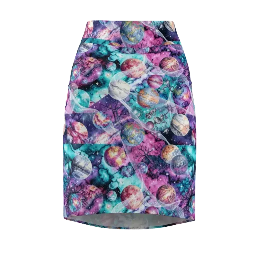 Celestial Menagerie on a Pencil Skirt