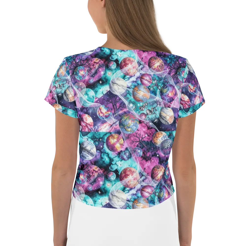 Celestial Menagerie on Crop Tee — Back