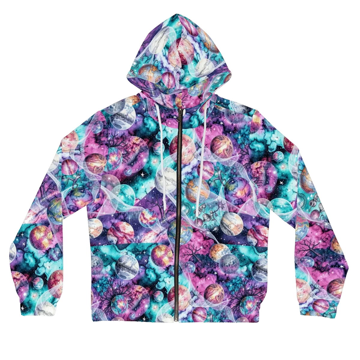 Celestial Menagerie on Women's Full-Zip Hoodie — Front