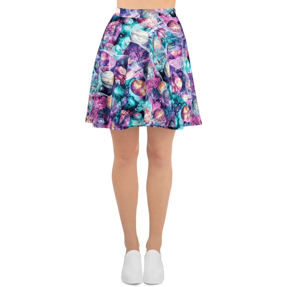 Celestial Menagerie on Skater Skirt — Front