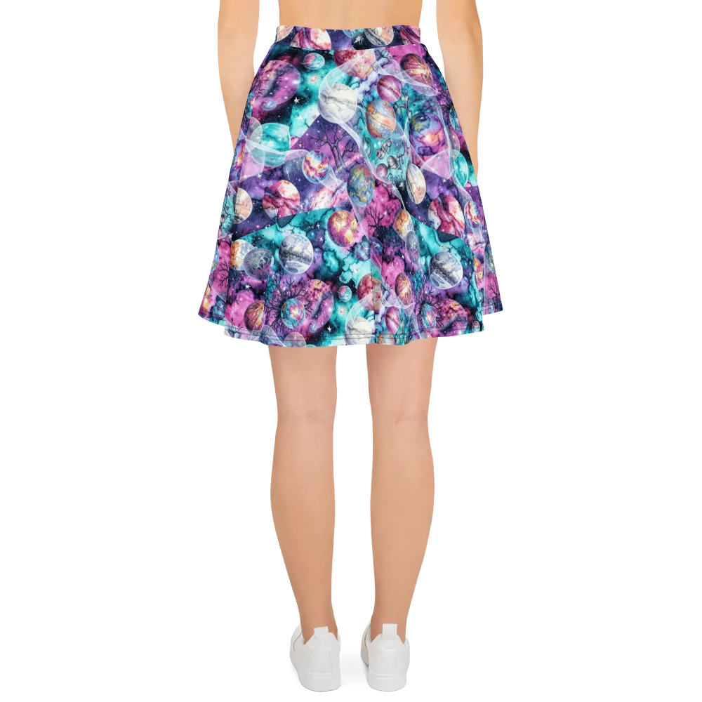 Celestial Menagerie on Skater Skirt — Back