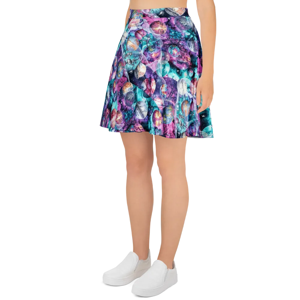 Celestial Menagerie on Skater Skirt — Left