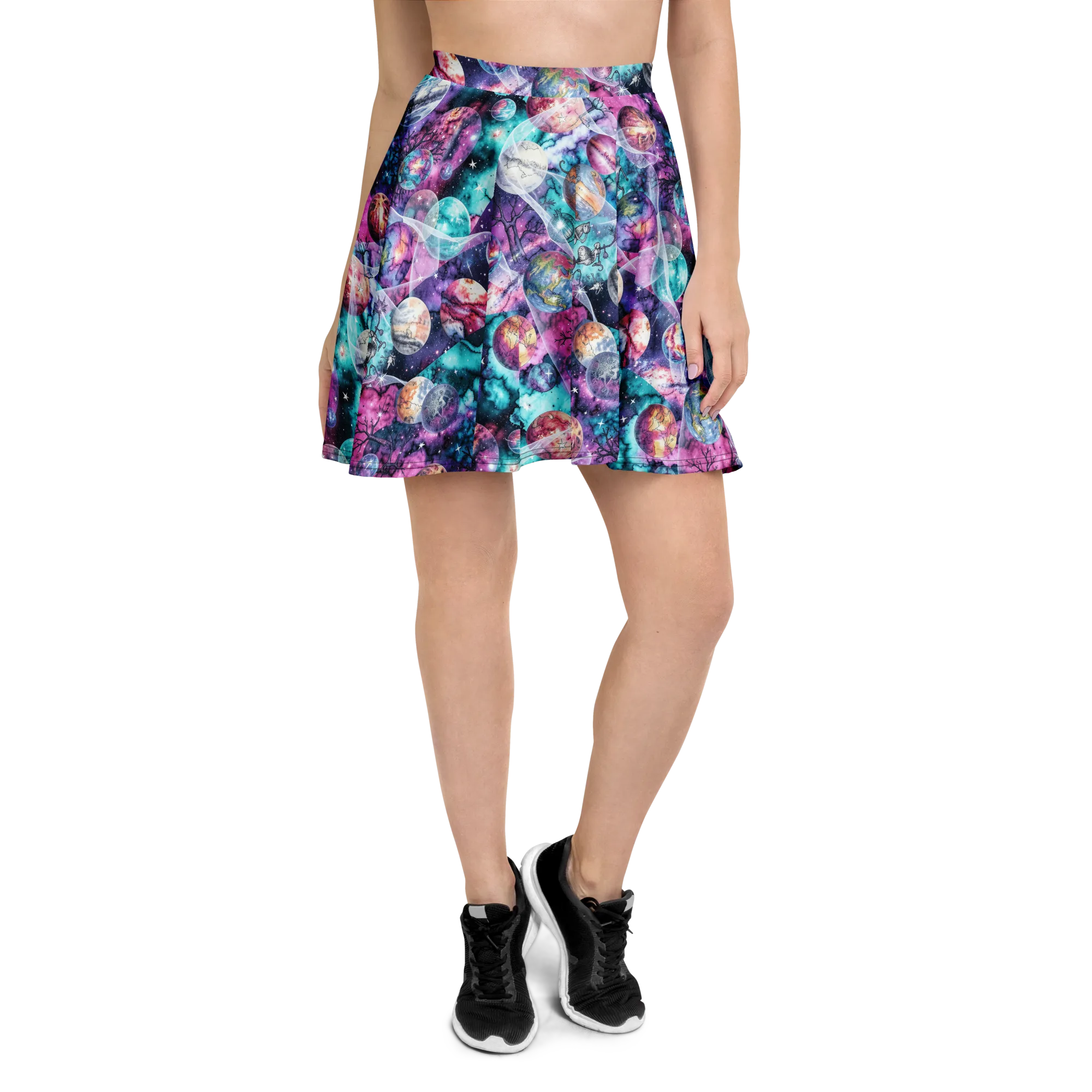 Celestial Menagerie on Skater Skirt — Front