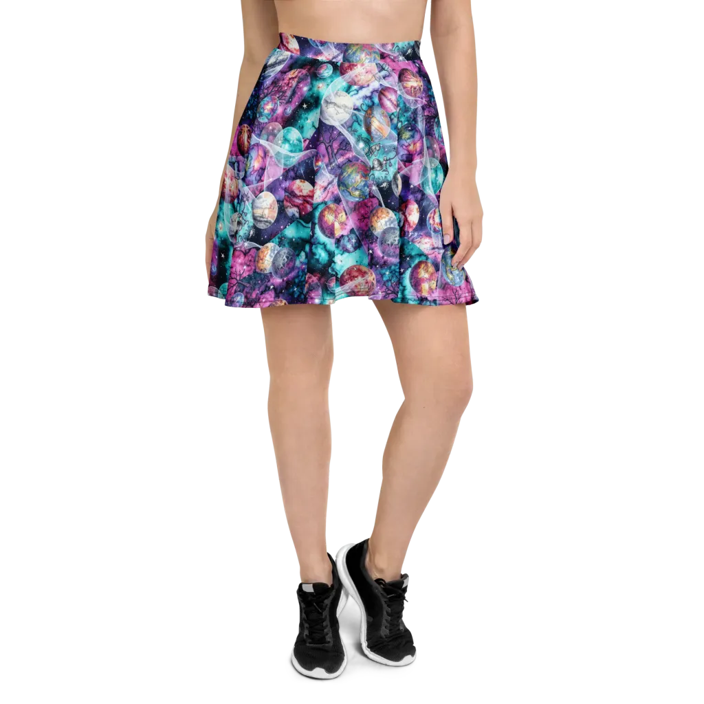 Celestial Menagerie on Skater Skirt — Front