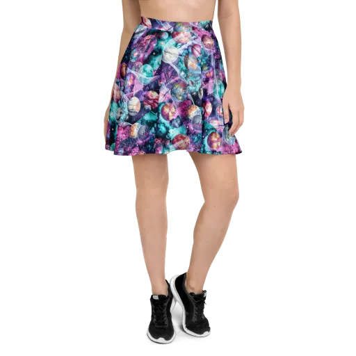 Celestial Menagerie on a Skater Skirt