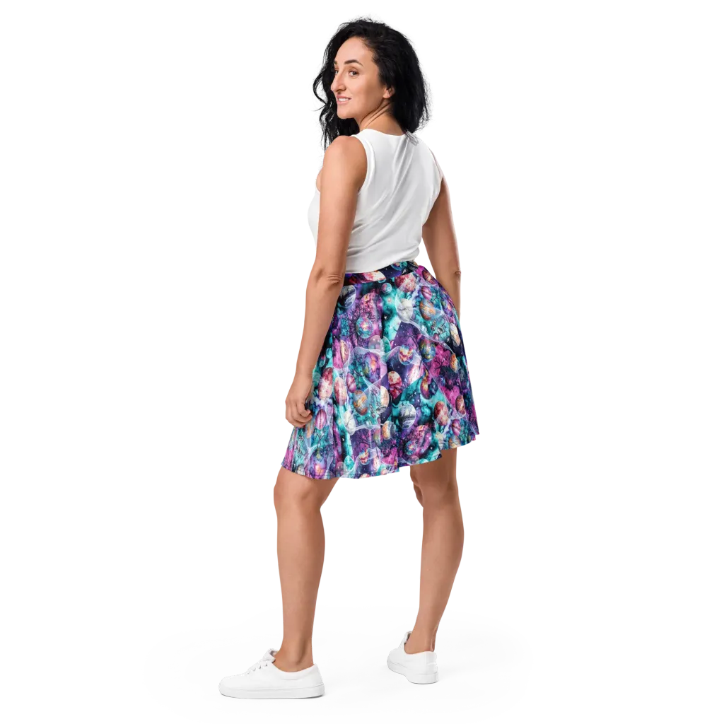 Celestial Menagerie on Skater Skirt — Back