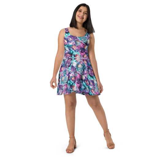 Celestial Menagerie on a Skater Dress