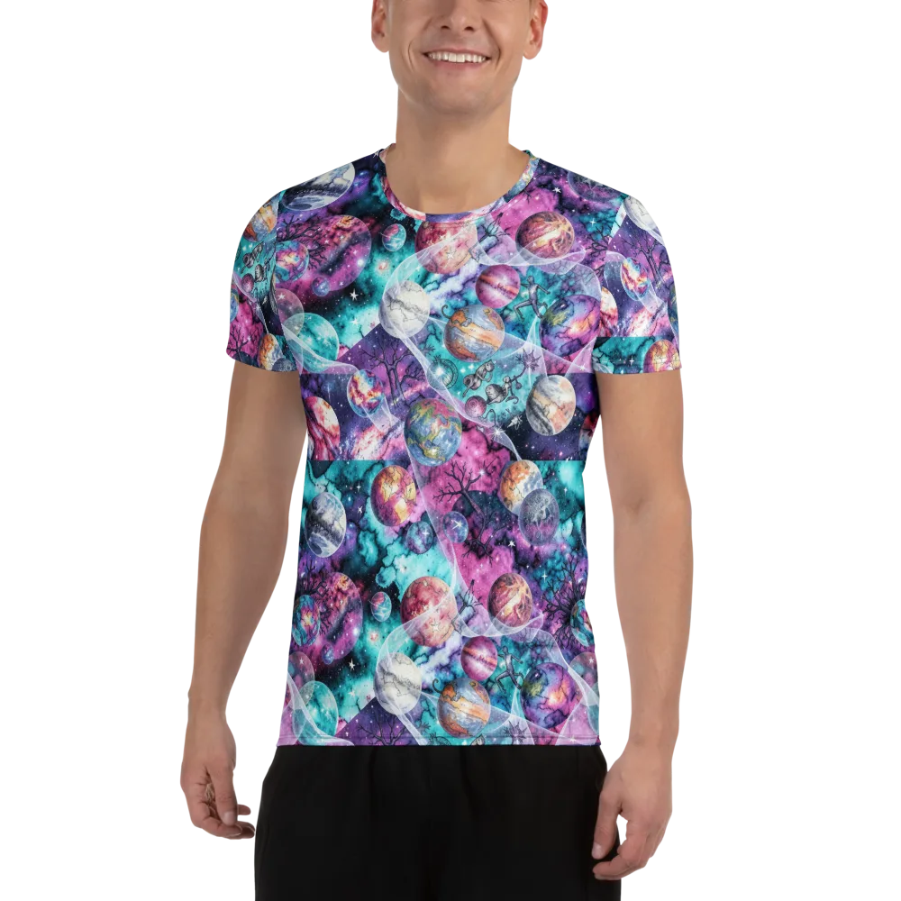 Celestial Menagerie on Men's Athletic T-Shirt — Front