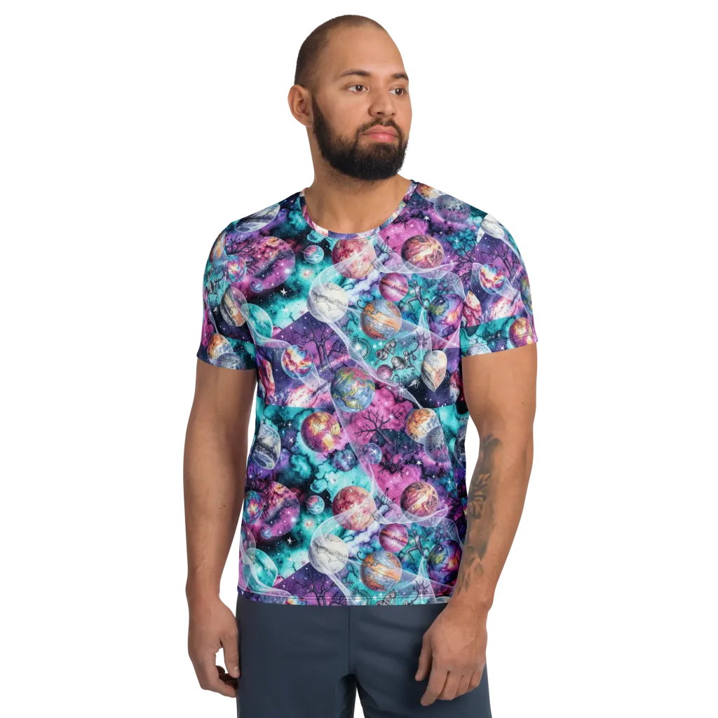 Celestial Menagerie on Men's Athletic T-Shirt — Front