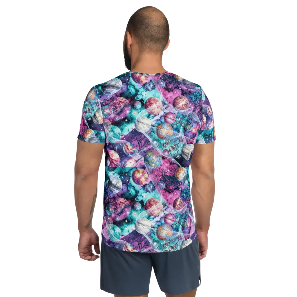 Celestial Menagerie on Men's Athletic T-Shirt — Back