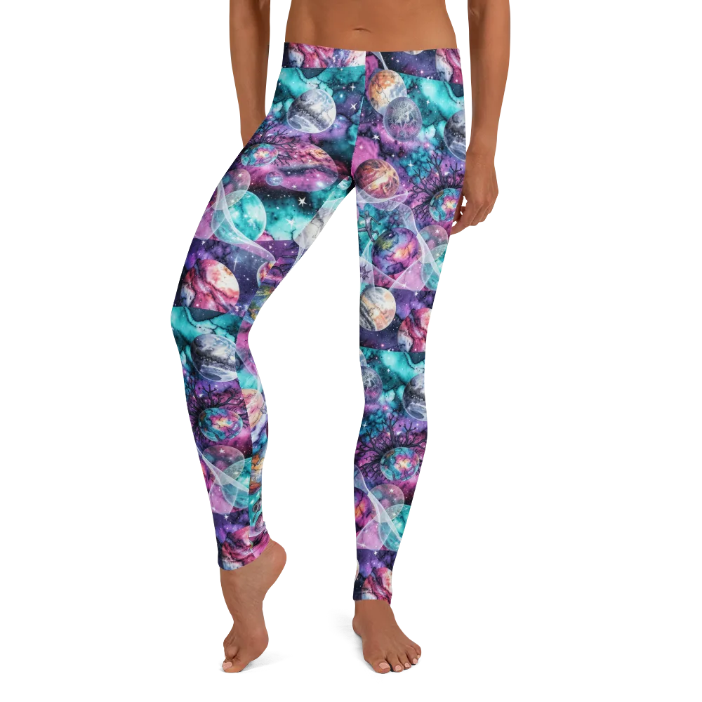 Celestial Menagerie on Leggings — Front