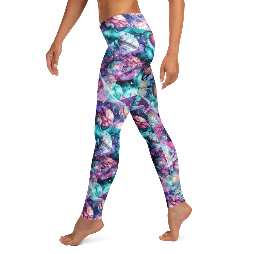 Celestial Menagerie on Leggings — Left