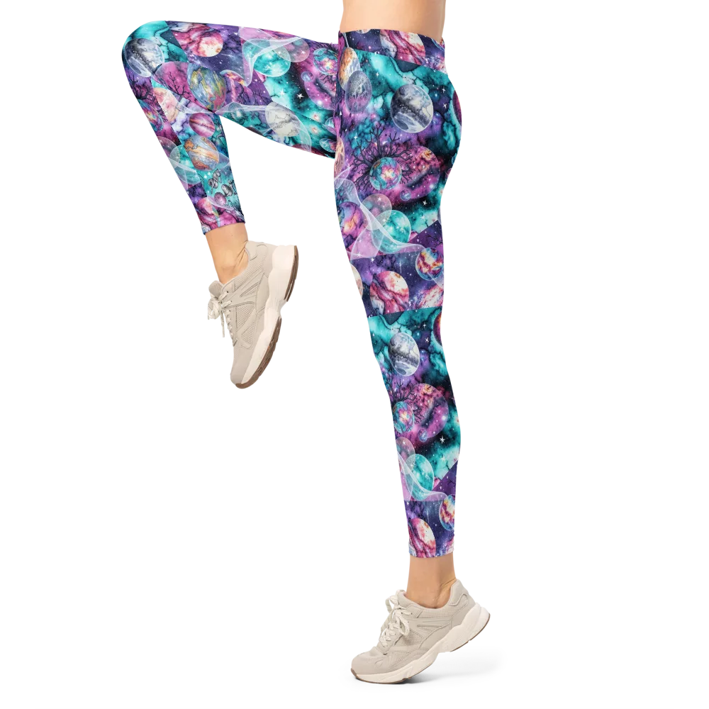 Celestial Menagerie on Leggings — Left