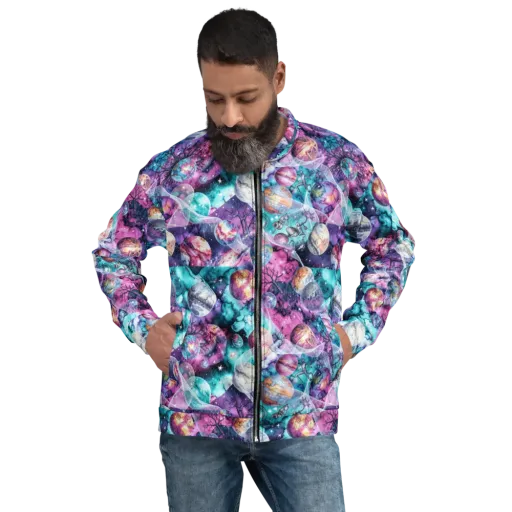 Celestial Menagerie on a Bomber Jacket