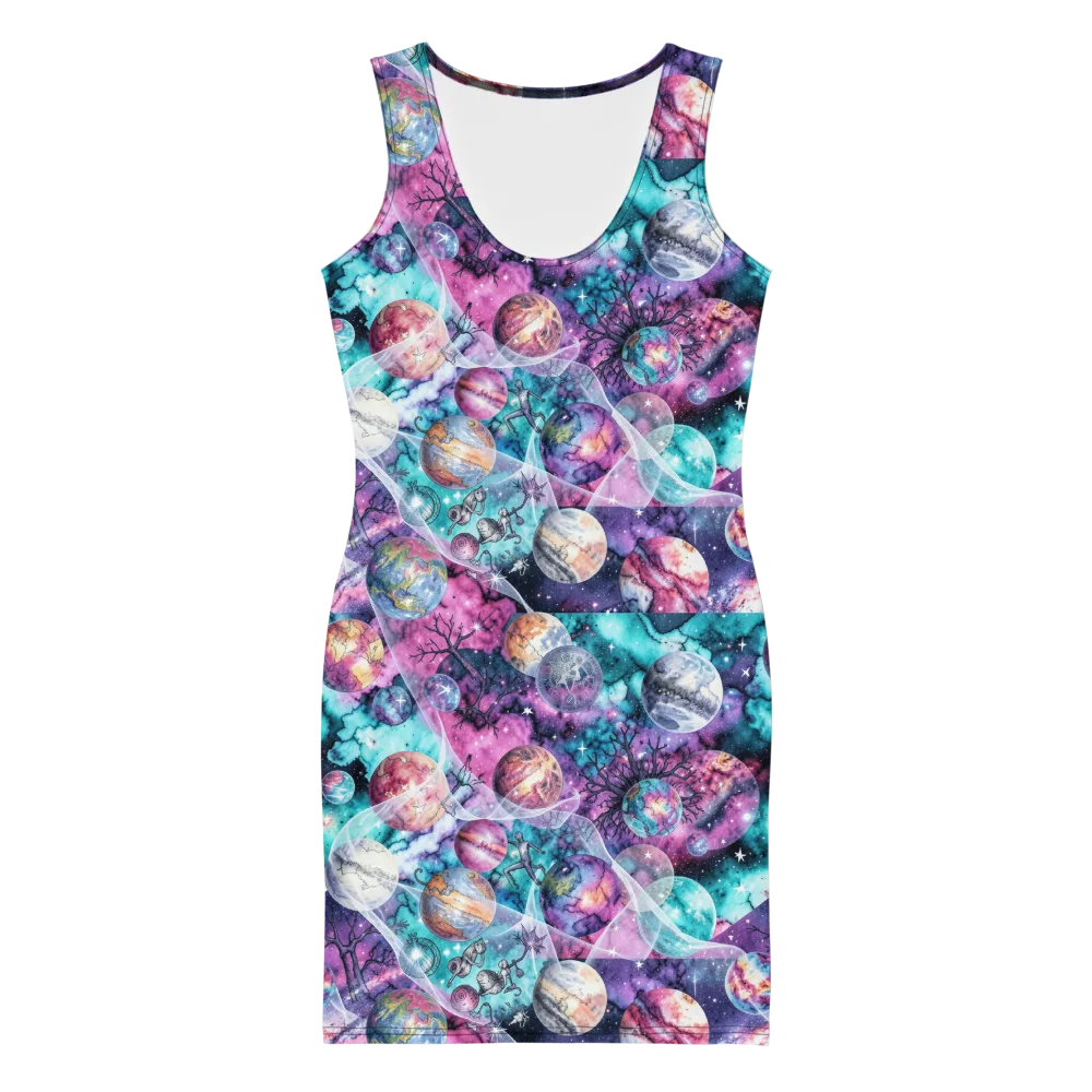 Celestial Menagerie on Bodycon Dress — Front