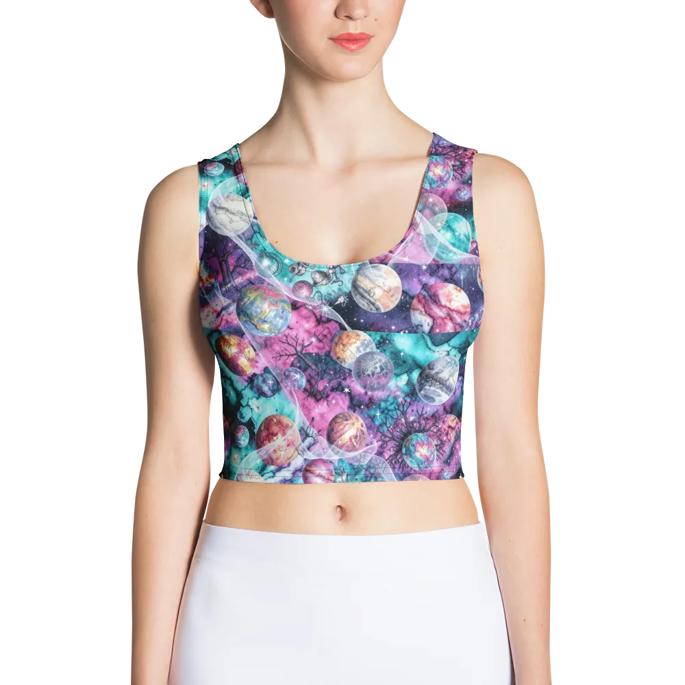Celestial Menagerie on Crop Top — Front