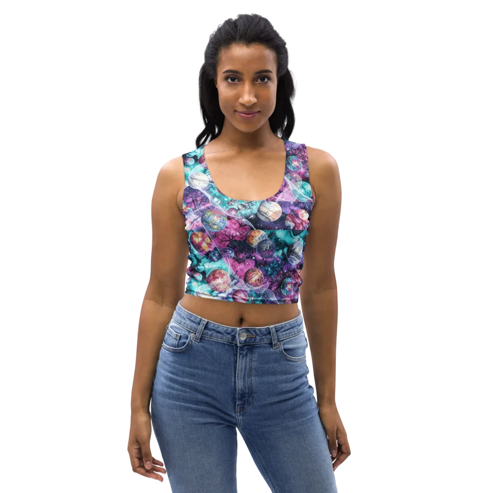 Celestial Menagerie on Crop Top — Front