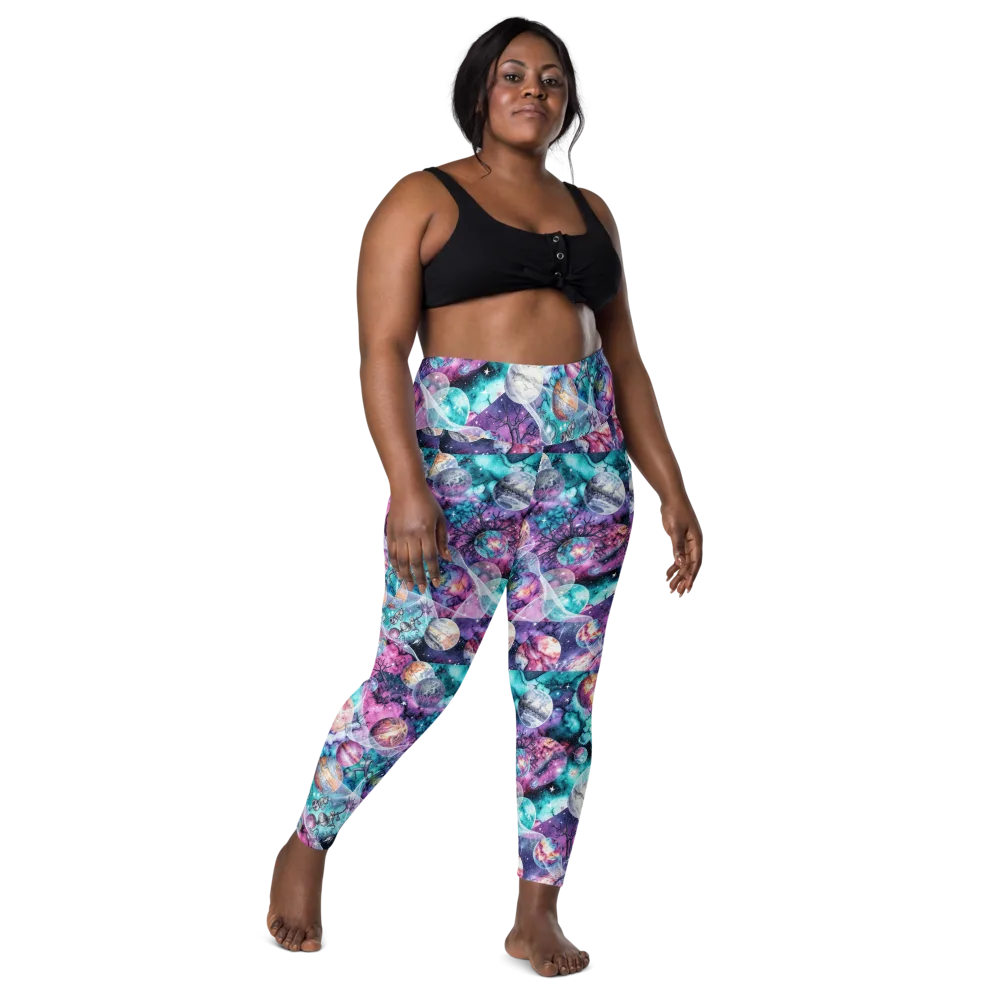 Celestial Menagerie on Leggings with Pockets — Front