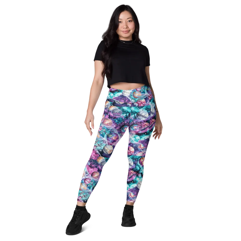 Celestial Menagerie on Leggings with Pockets — Front