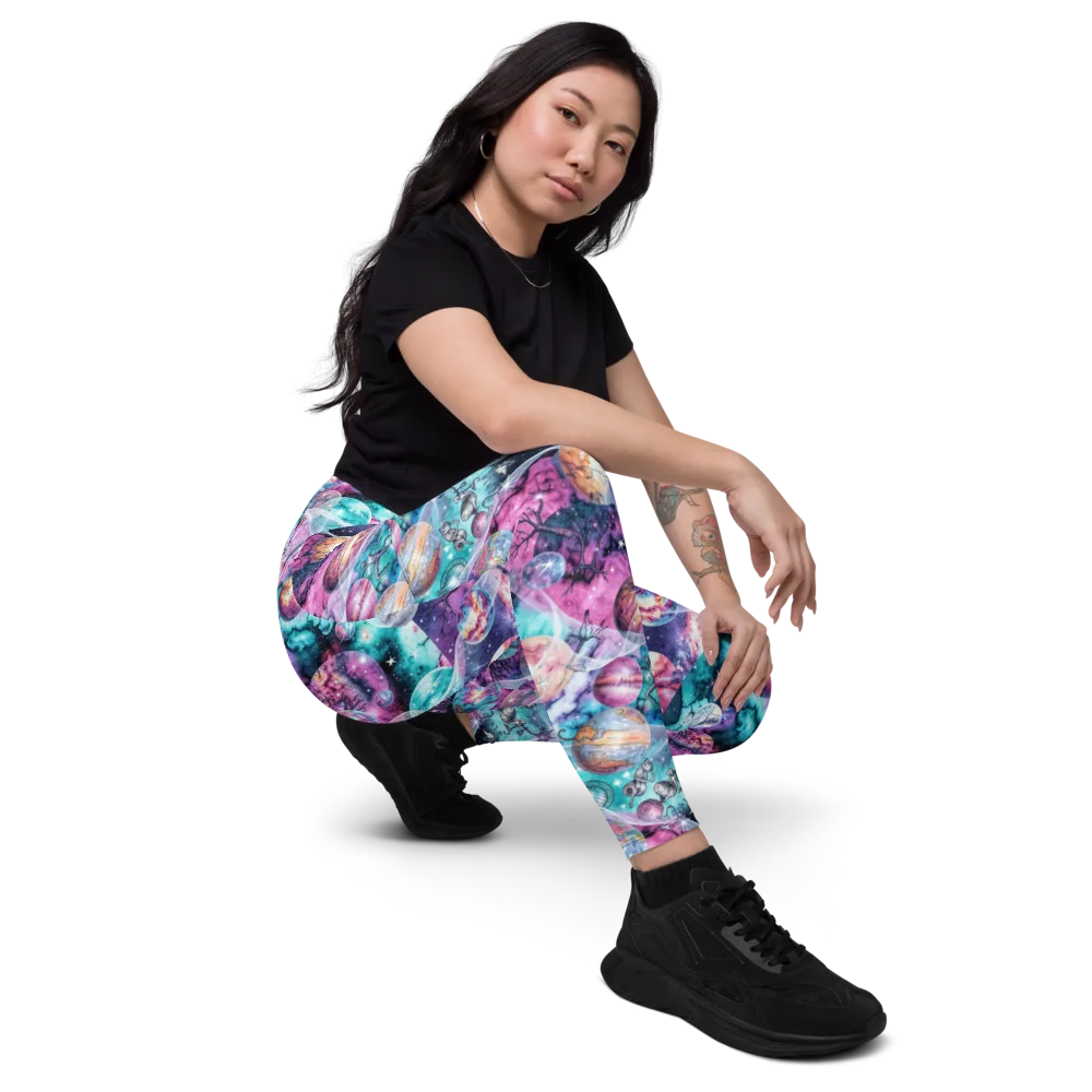 Celestial Menagerie on Leggings with Pockets — Right Front