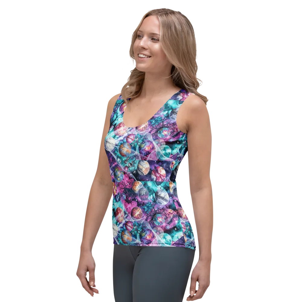 Celestial Menagerie on Women's Tank Top — Left Front