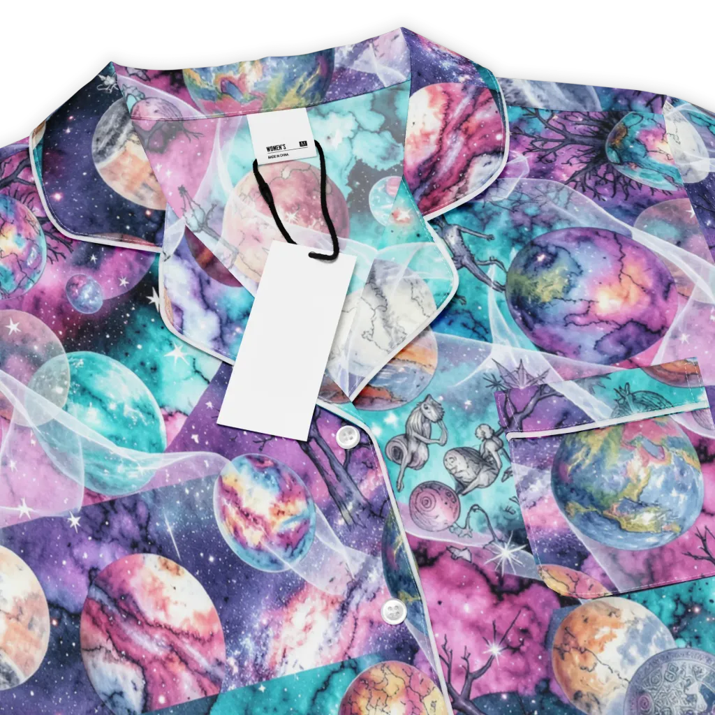 Celestial Menagerie on Women's Short Sleeve Pajama Top — Product details