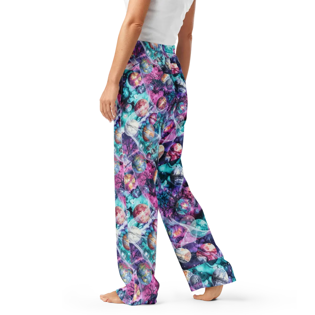 Celestial Menagerie on Women's Pajama Pants — Left