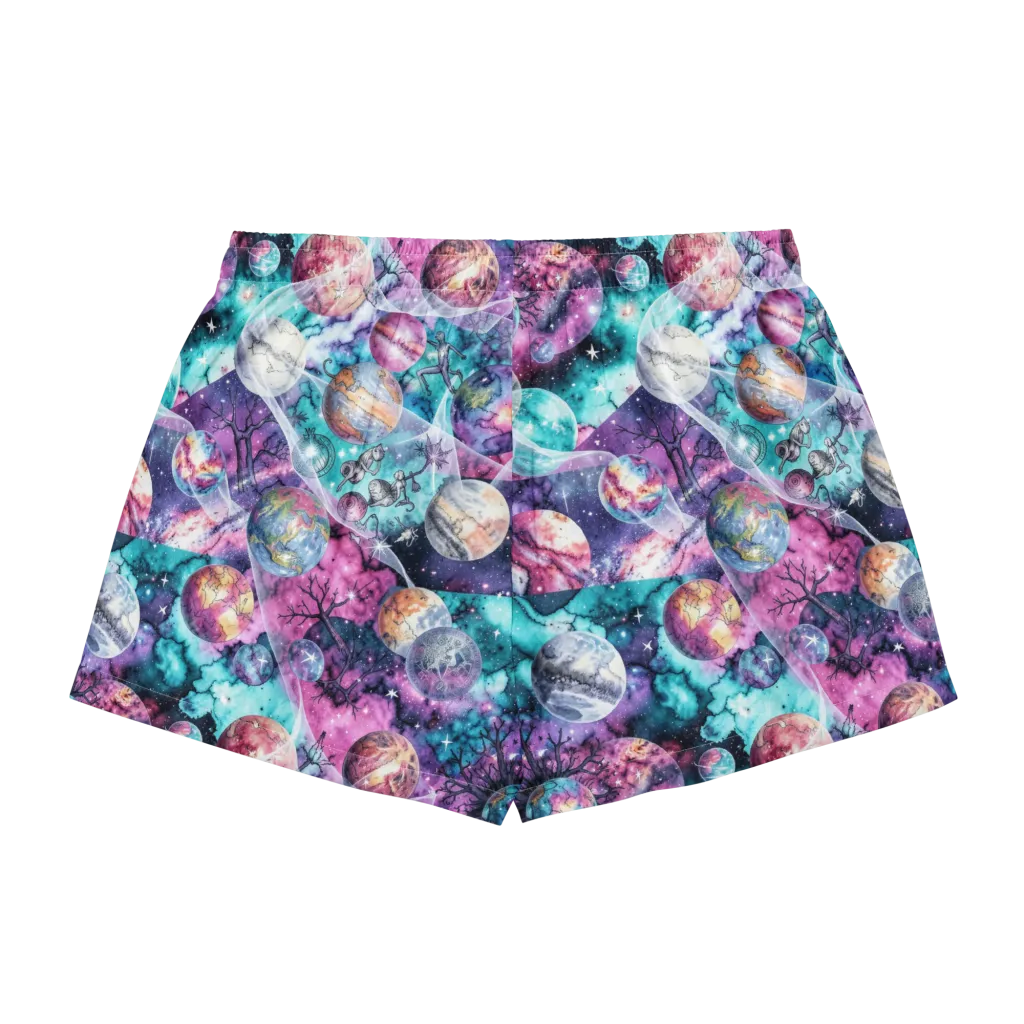 Celestial Menagerie on Women's Pajama Shorts — Back