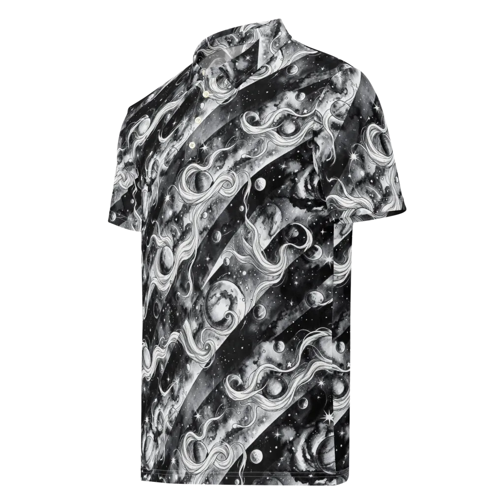 Starlit Sash on Men's Slim Fit Polo Shirt — Left Front
