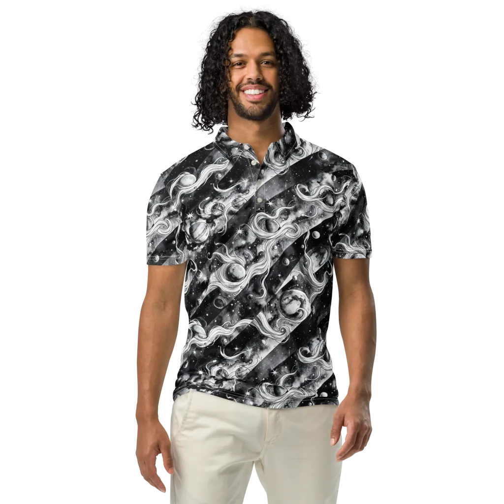 Starlit Sash on Men's Slim Fit Polo Shirt — Front