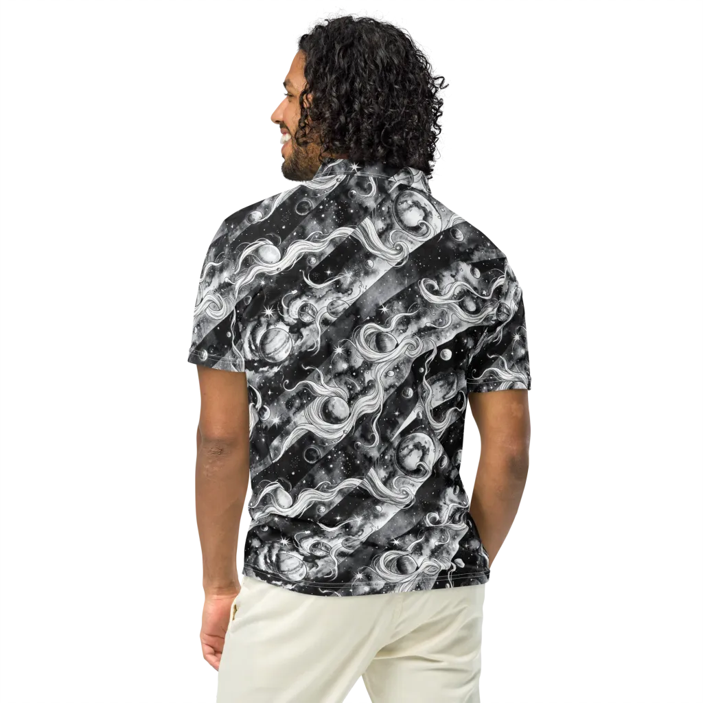 Starlit Sash on Men's Slim Fit Polo Shirt — Back