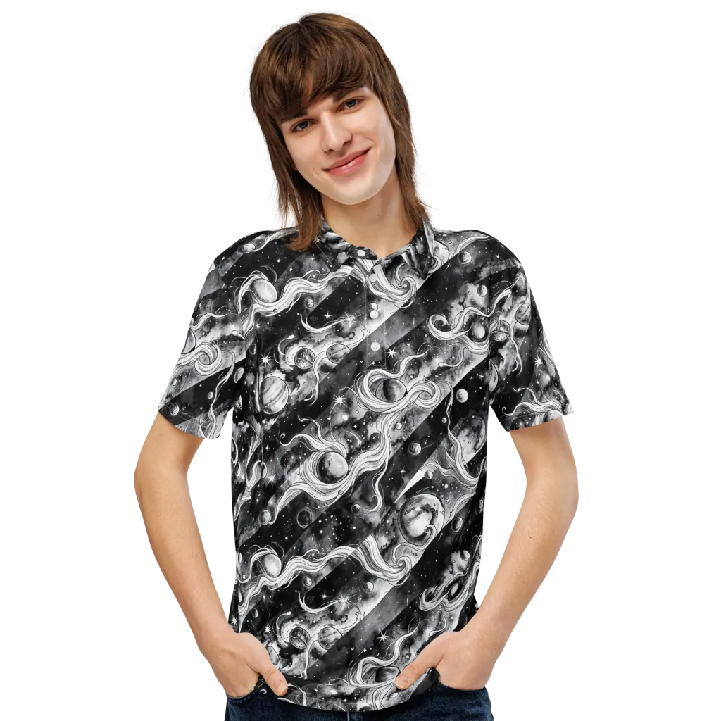 Starlit Sash on Men's Slim Fit Polo Shirt — Front