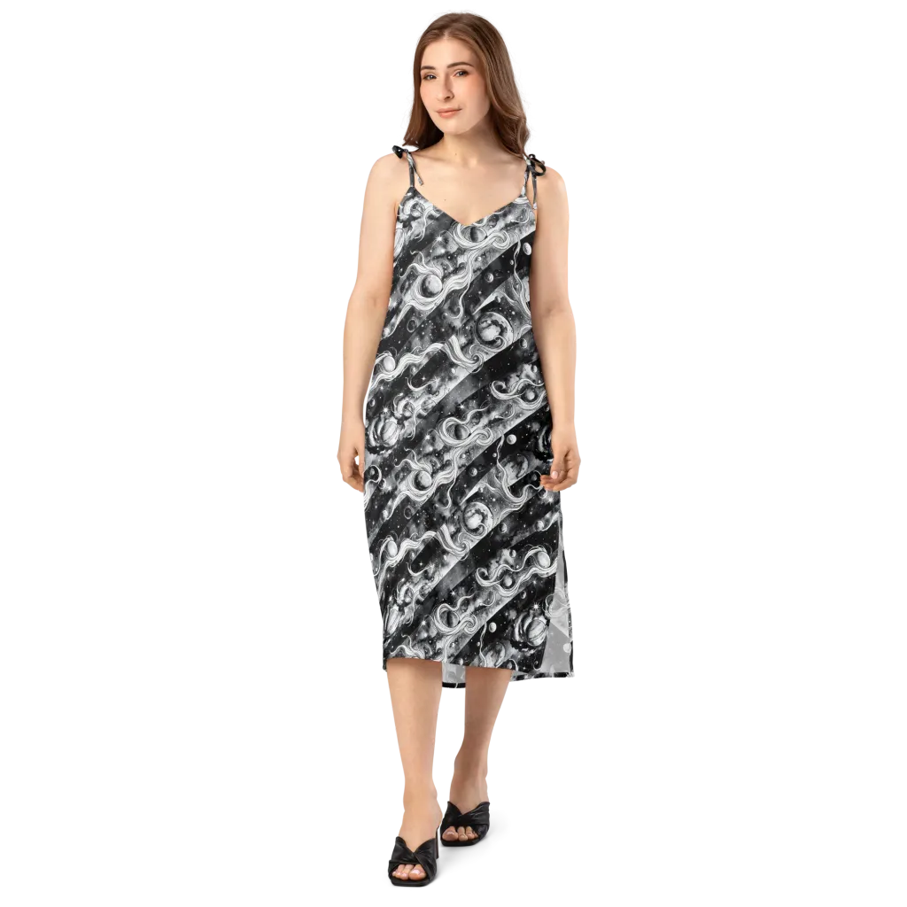 Starlit Sash on Slip Dress — Front
