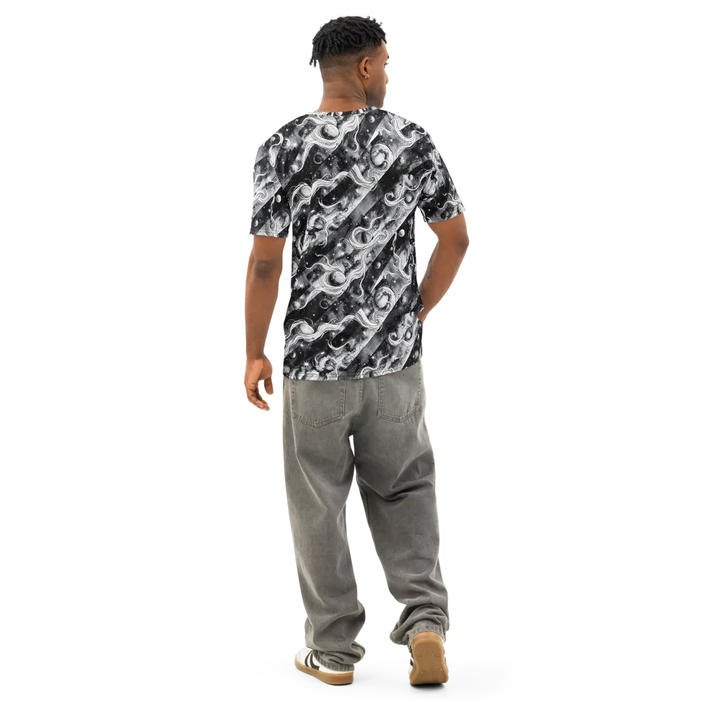 Starlit Sash on Men's Cotton Crew Neck T-Shirt — Back