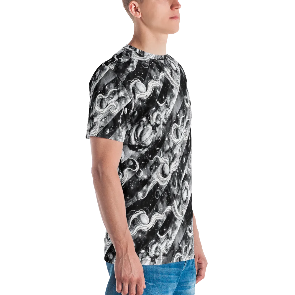 Starlit Sash on Men's Crew Neck T-Shirt — Right
