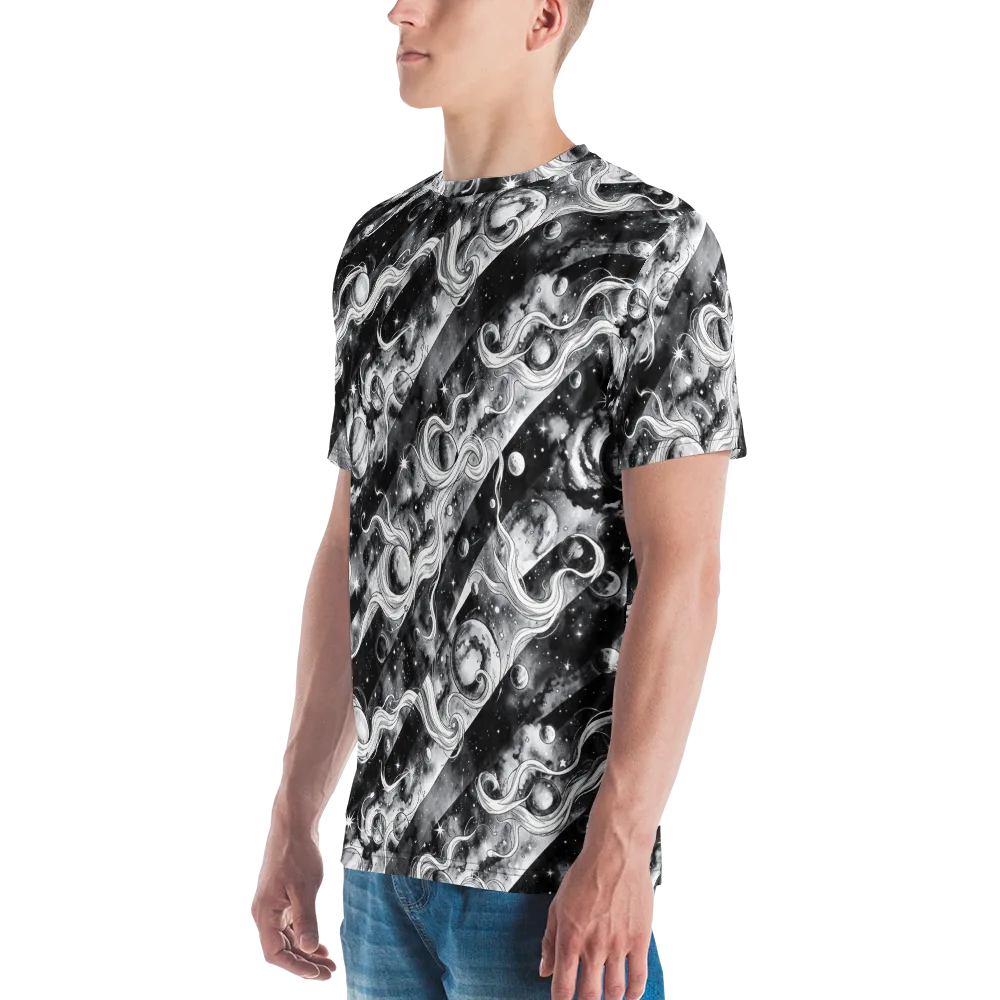 Starlit Sash on Men's Crew Neck T-Shirt — Left