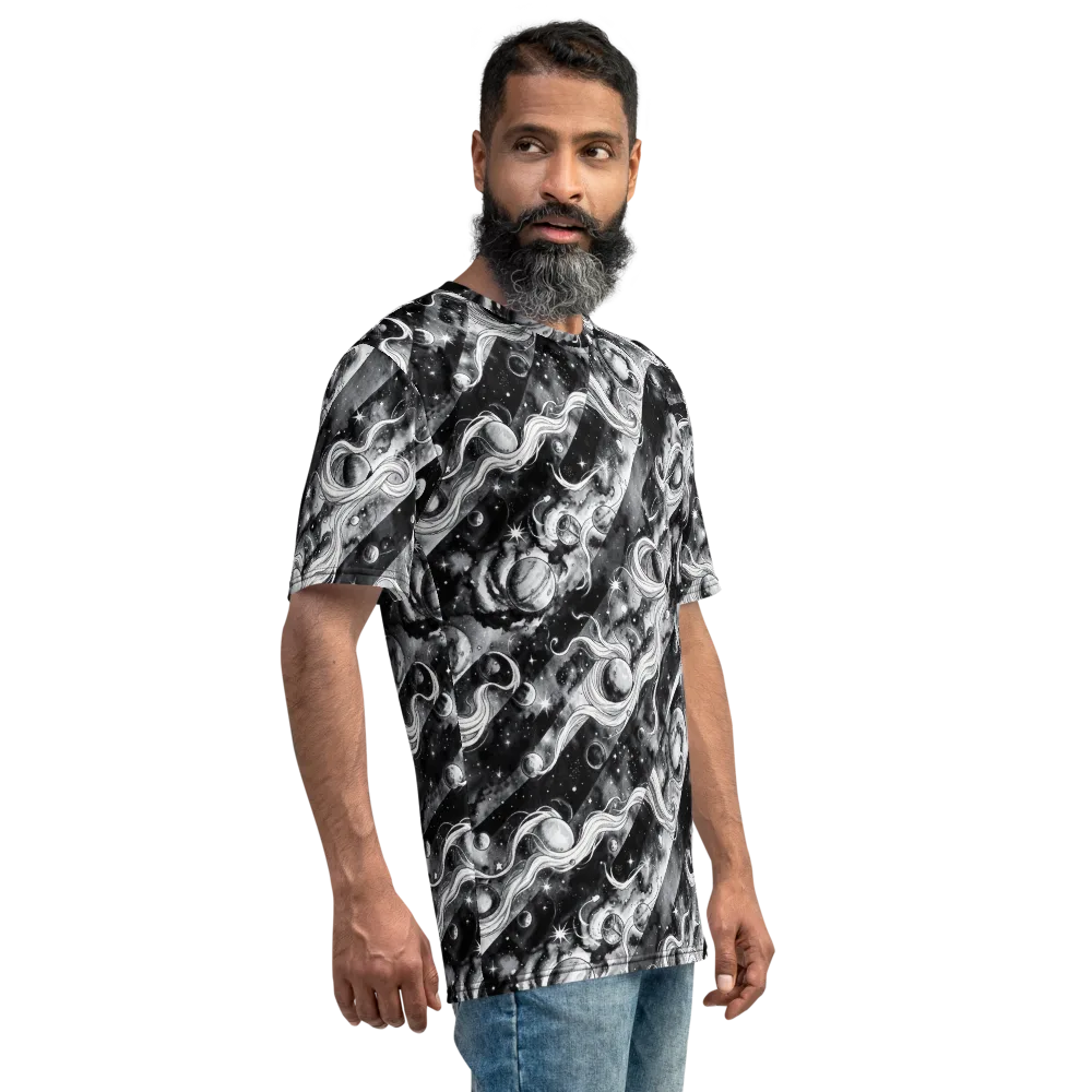 Starlit Sash on Men's Crew Neck T-Shirt — Right
