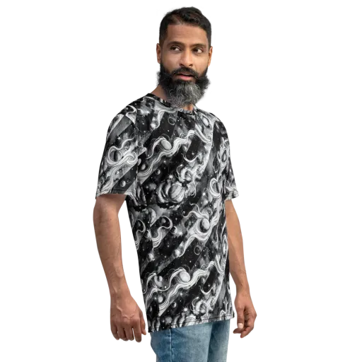 Starlit Sash on a Men's Crew Neck T-Shirt