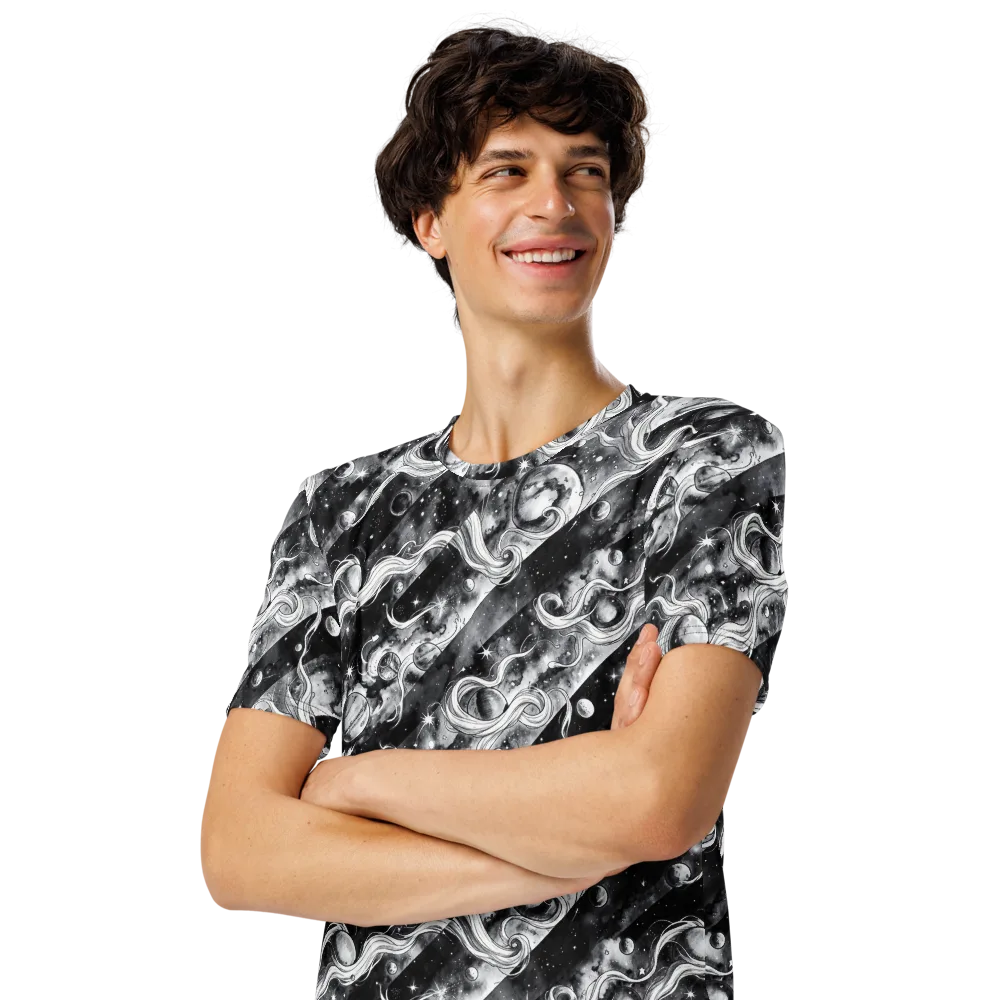 Starlit Sash on Men's Crew Neck T-Shirt — Left Front
