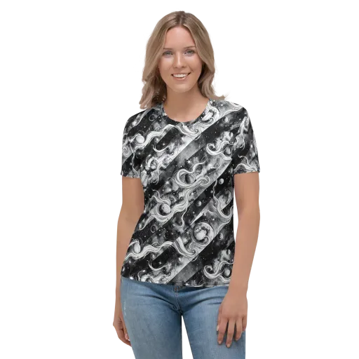 Starlit Sash on a Women's Crew Neck T-Shirt