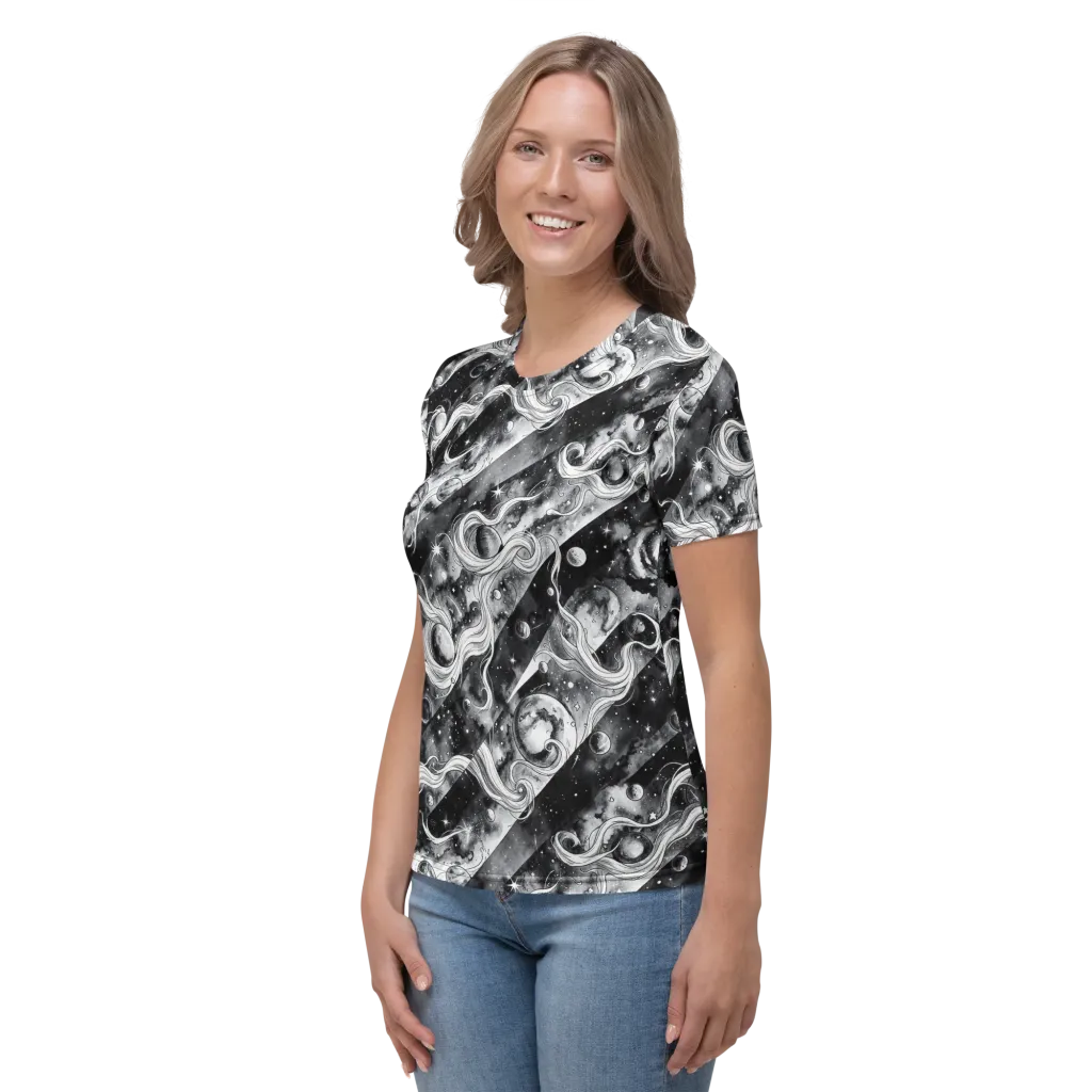 Starlit Sash on Women's Crew Neck T-Shirt — Left
