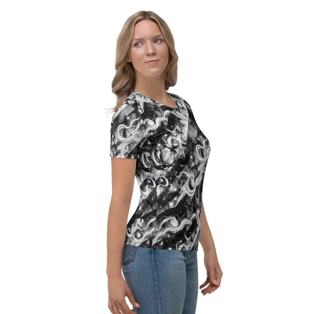 Starlit Sash on Women's Crew Neck T-Shirt — Right