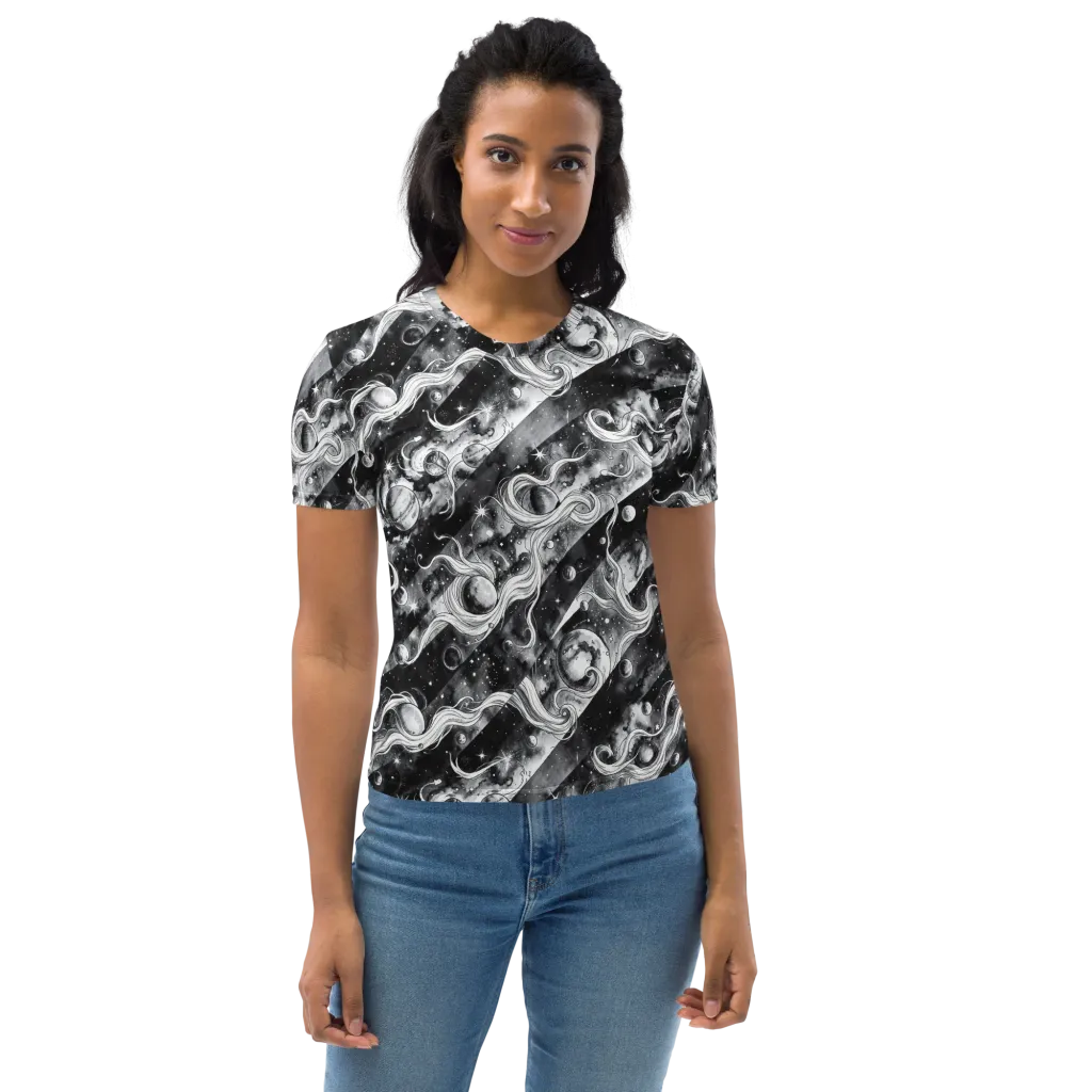 Starlit Sash on Women's Crew Neck T-Shirt — Front