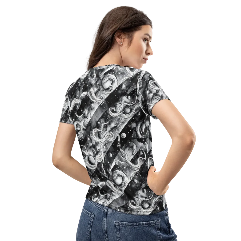Starlit Sash on Women's Crew Neck T-Shirt — Back