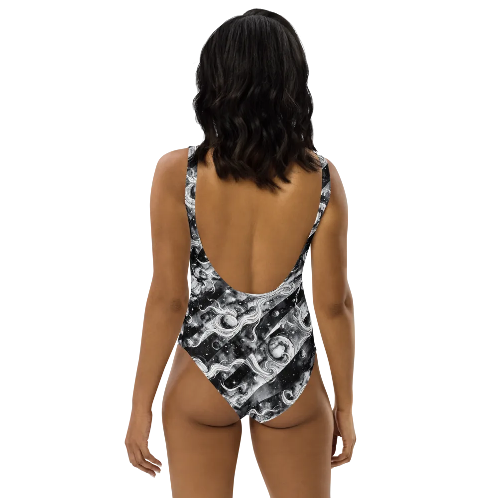 Starlit Sash on One-Piece Swimsuit — Back