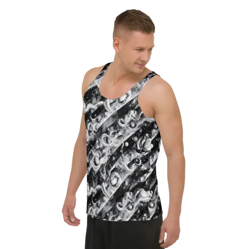 Starlit Sash on a Men's Tank Top