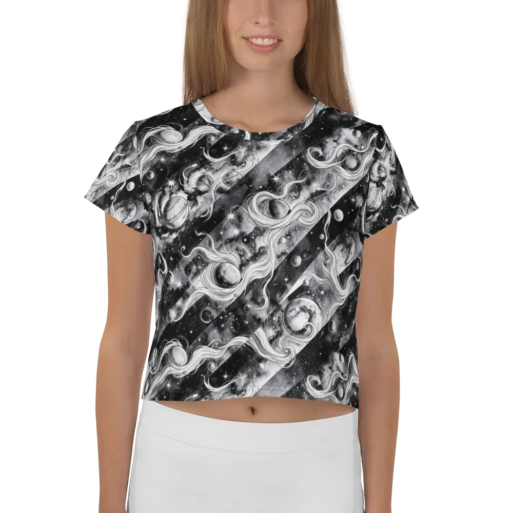 Starlit Sash on Crop Tee — Front