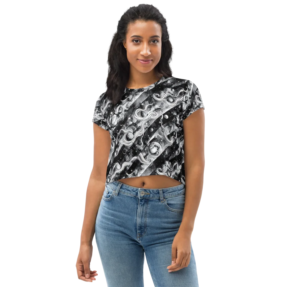 Starlit Sash on Crop Tee — Front