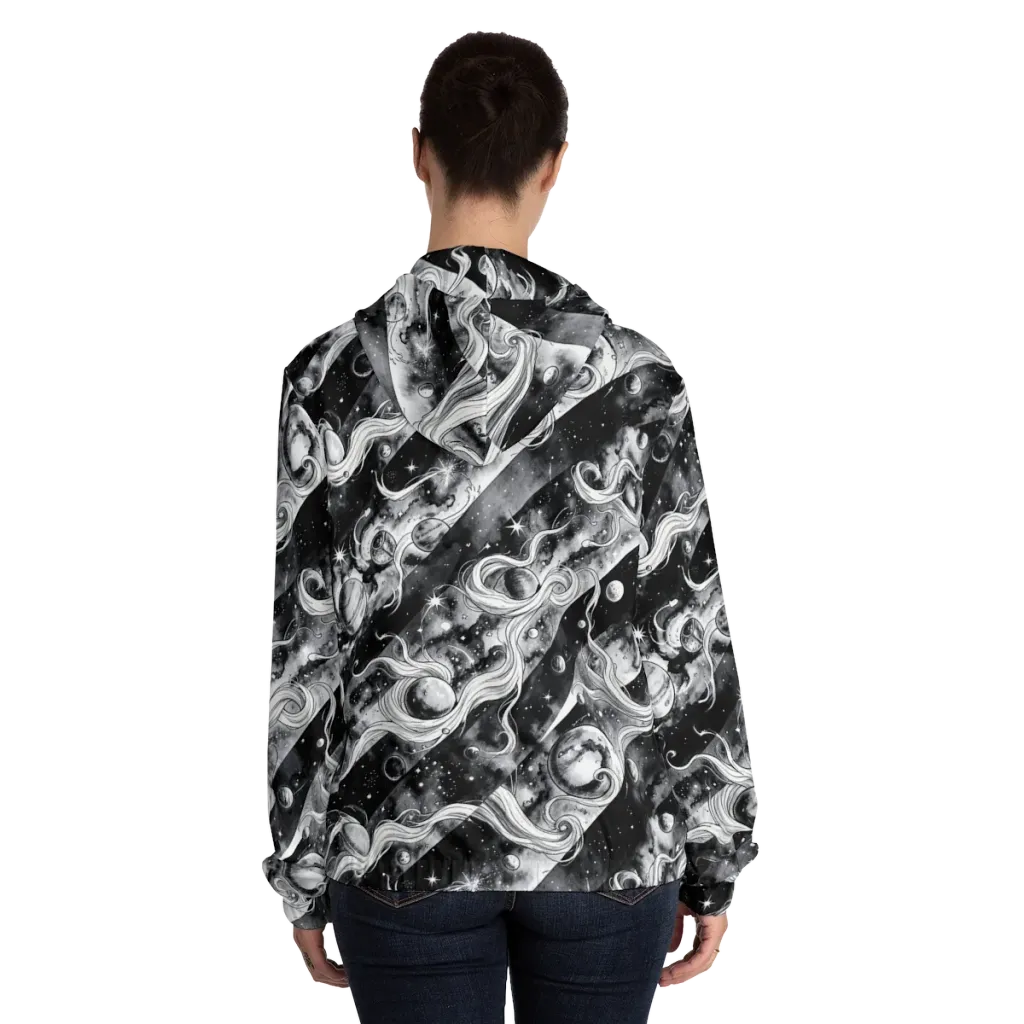 Starlit Sash on Women's Full-Zip Hoodie — Back On Person